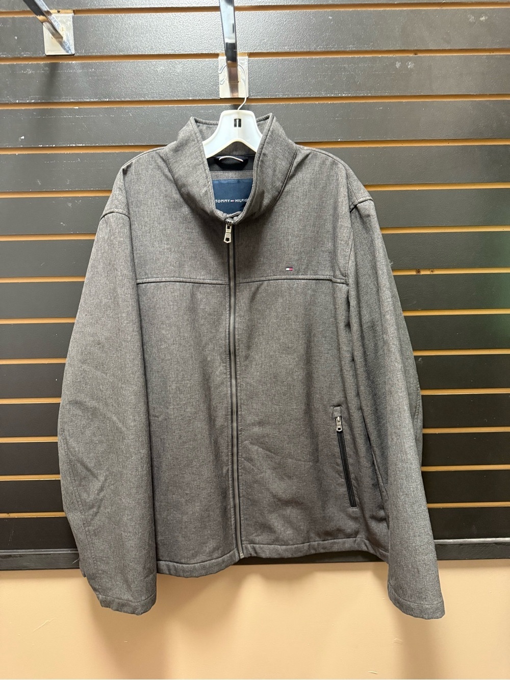 Tommy Hilfiger Soft Shell Jacket XXL Gray Full Zip Lightweight